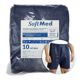Spodenki do kolonoskopii włókninowe – 10 szt., granatowe — zdjęcie 1